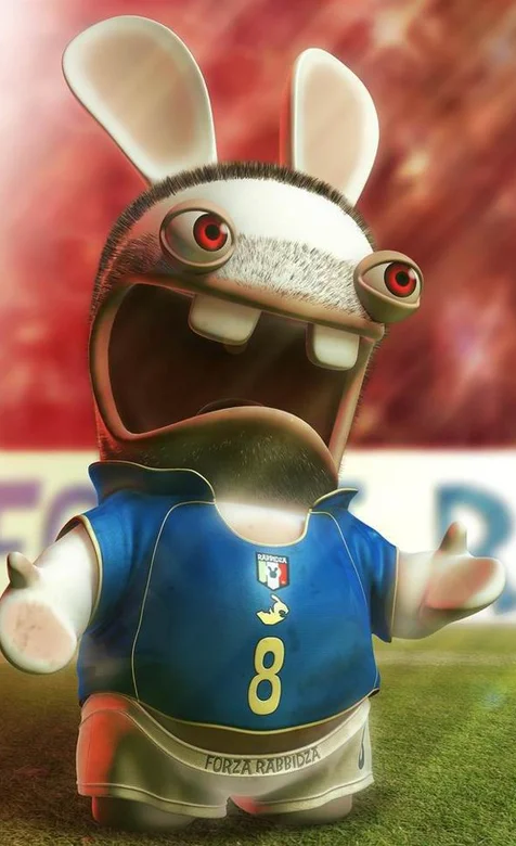 足球场上的胡渣兔子手机壁纸