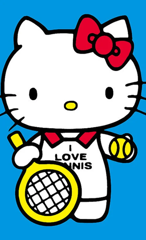 蓝色背景HELLO KITTY可爱手机壁纸