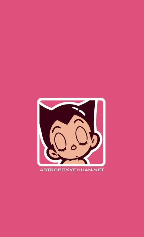 粉色背景铁臂阿童木高清手机桌面壁纸