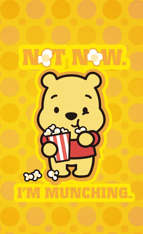 可爱黄色维尼熊手机桌面壁纸