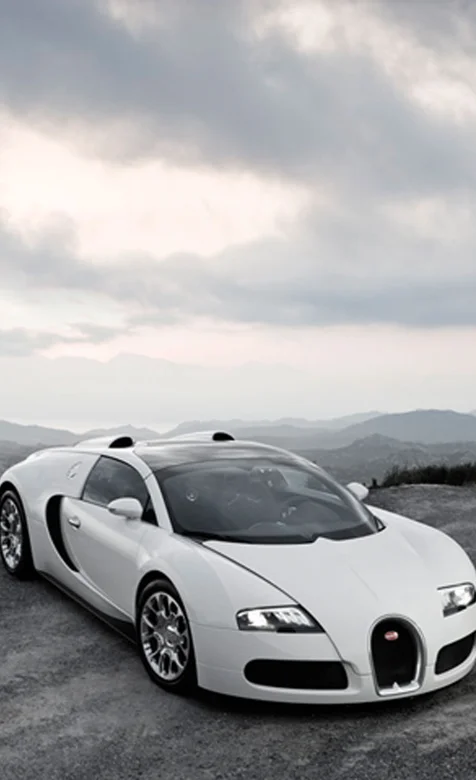 白色皇级跑车布加迪威航高清手机壁纸