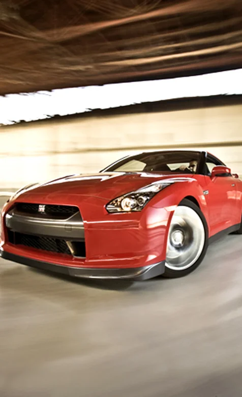 红色跑车大脸特写手机壁纸