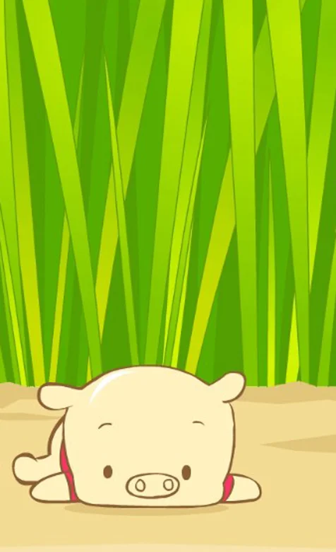 卡通小小可爱猪手机壁纸