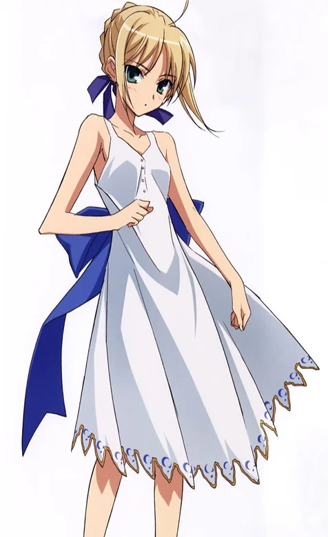 白裙子动漫女孩手机壁纸下载