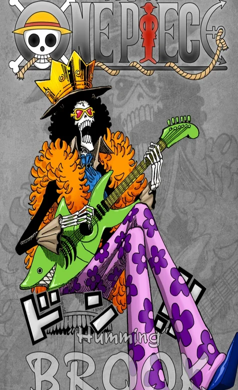 海贼王拿吉他的角色手机壁纸