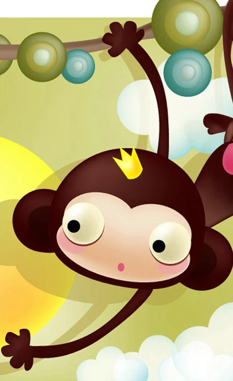 卡通小猴子电脑壁纸下载