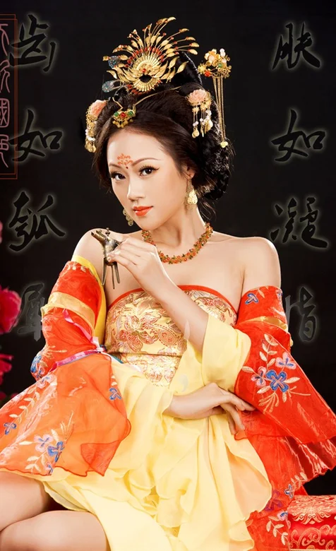 妩媚的古典美女手机壁纸