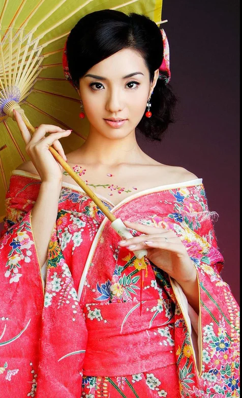 拿伞的古典美女手机壁纸下载