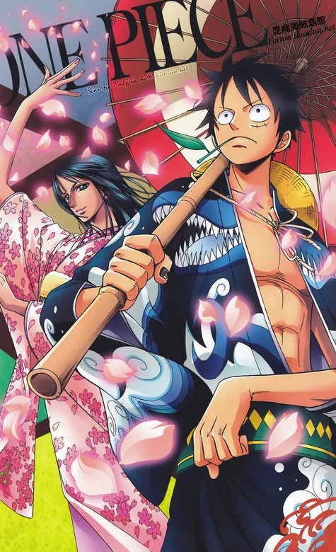 海贼王系列手机壁纸之拿着伞的路飞