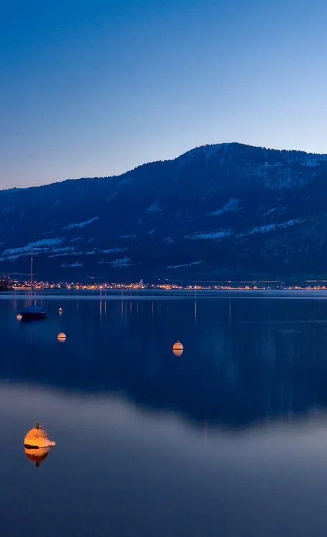 傍晚湖边的手机壁纸