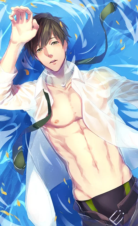 动漫《七濑遥》里的肌肉动漫帅哥手机壁纸