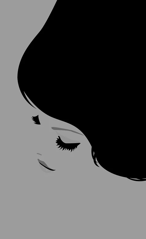 卡通创意美女头像高清手机壁纸