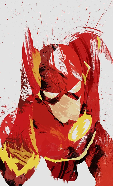 美国英雄超人泼墨风个性壁纸