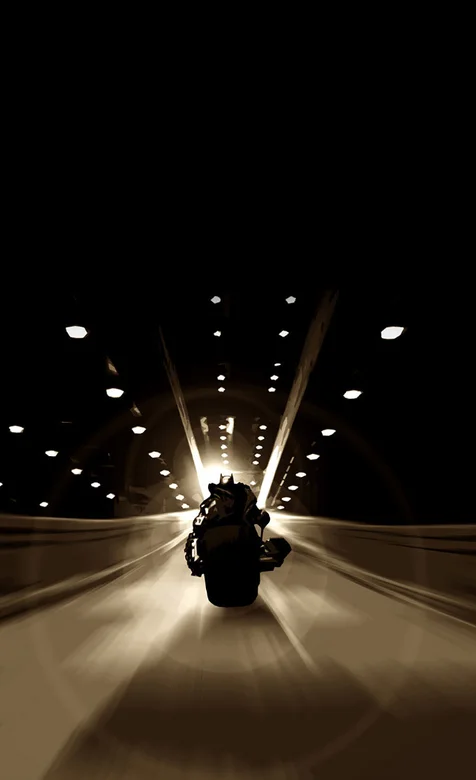 蝙蝠侠的科技化机车手机壁纸