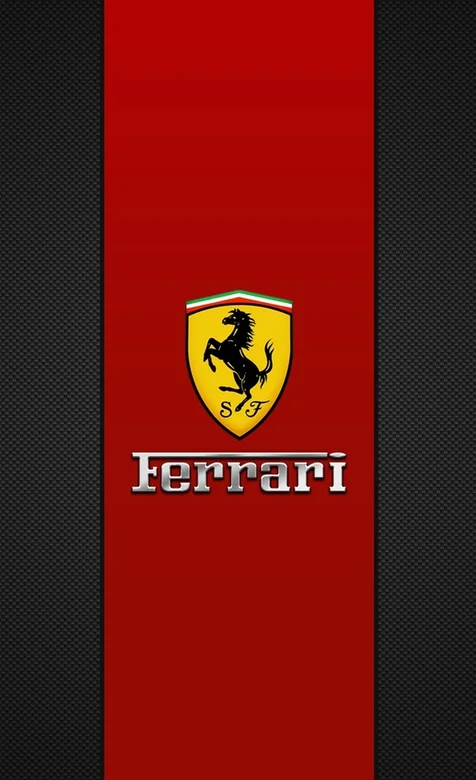 黑色酷炫法拉利车标手机壁纸