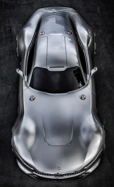 银色背光的炫酷概念跑车图片