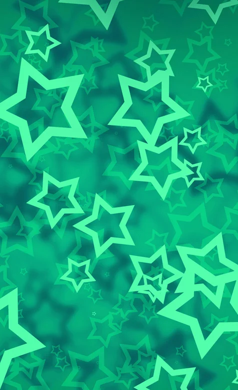 绿色星星精美手机壁纸