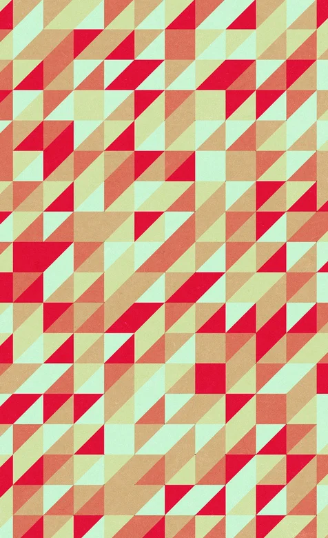 红色菱角格子个性手机壁纸图片