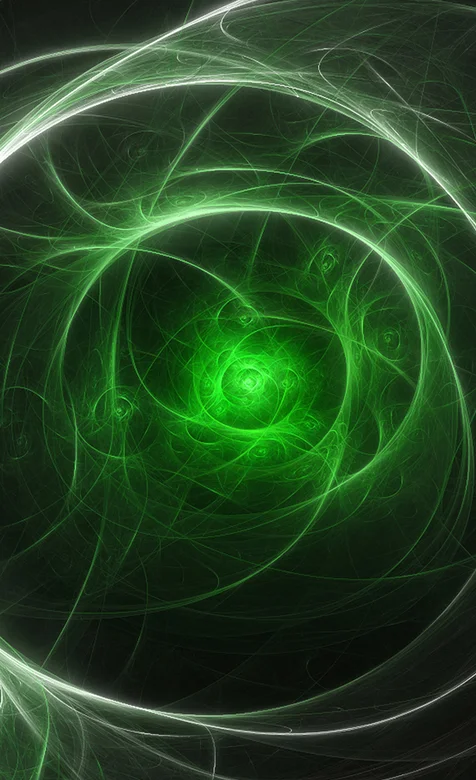 绿色炫丽烟雾手机桌面