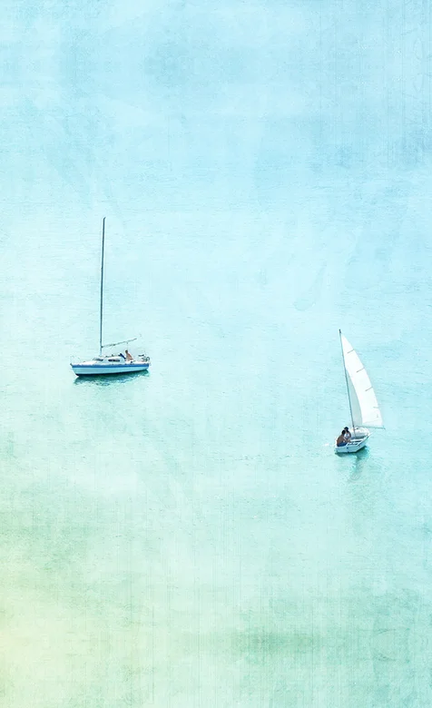 手绘海上帆船高清手机壁纸