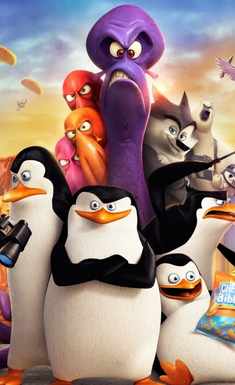 电影马达加斯加封面手机桌面背景