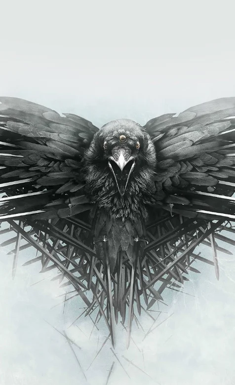 个性手绘的鹰手机桌面背景图片