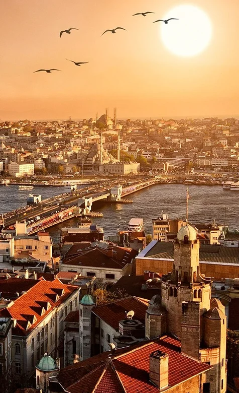 唯美的欧美城市上空高清手机壁纸图片