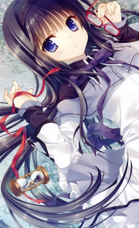 穿着校服的动漫少女手机壁纸