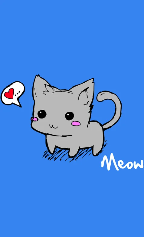 可爱的卡通猫咪手机桌面