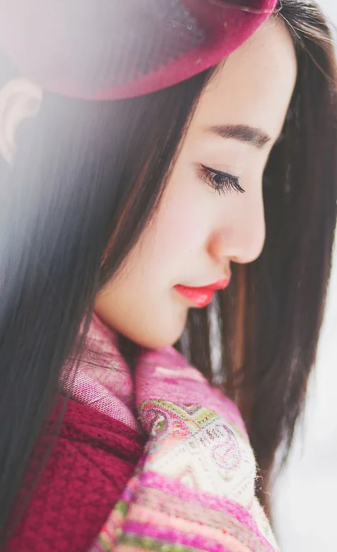 唯美的冬季美女高清写真手机壁纸