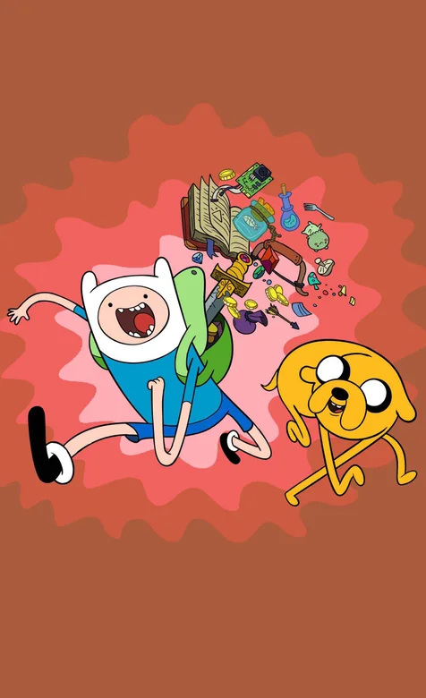 可爱的卡通人物手机背景图片