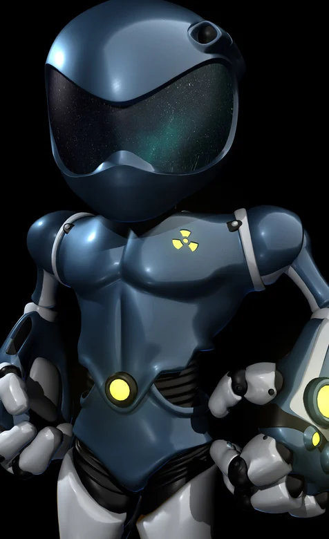 炫酷卡通机器人个性手机桌面