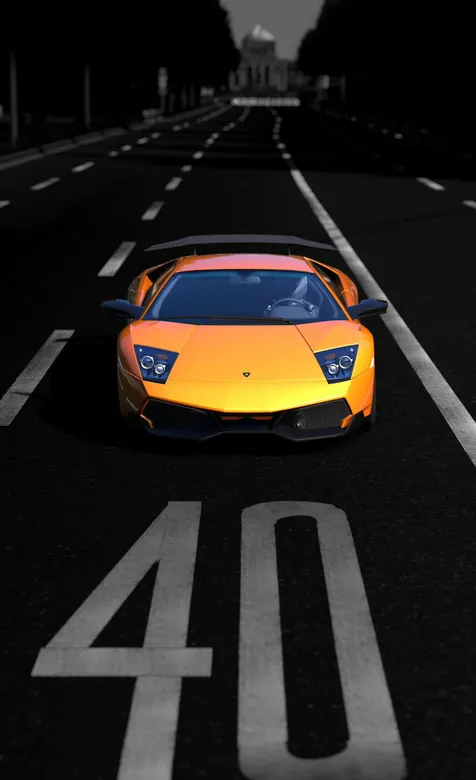 黄色法拉利超级跑车手机桌面