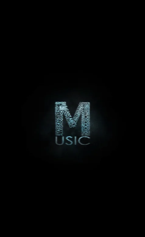 创意文字手机壁纸-music