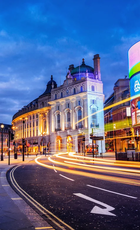 夜晚的伦敦街头风景手机图片