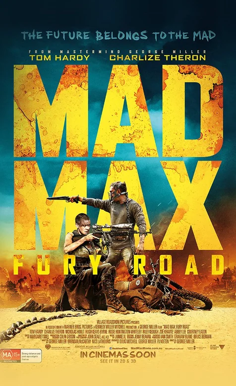 电影作品《疯狂的麦克斯:狂暴之路》欧版海报手机壁纸图片