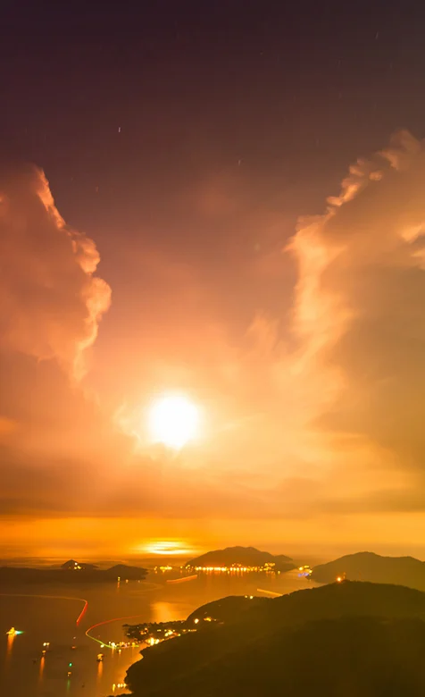 唯美落日风景手机背景
