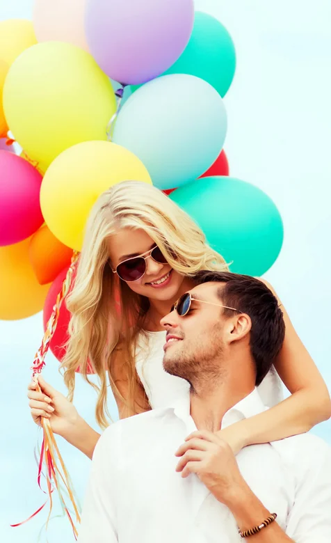 爱的热气球情侣手机图片