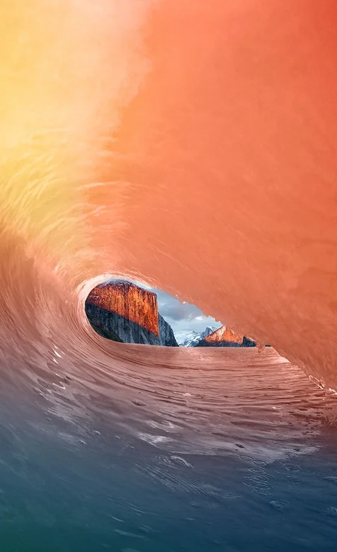 粉色的海浪高清手机壁纸