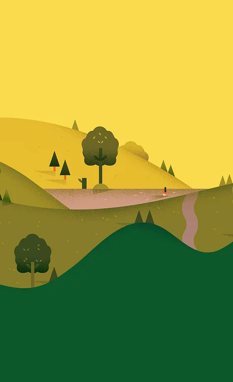 绿色卡通森林手机壁纸