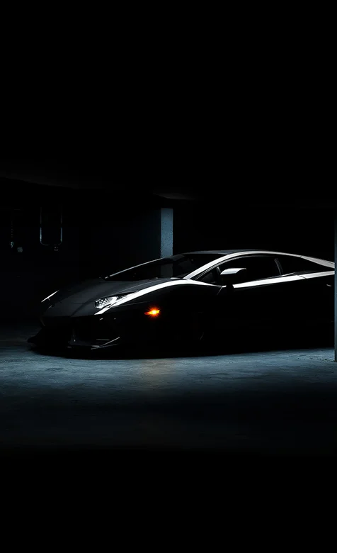 黑色幽灵兰博基尼高级跑车手机壁纸