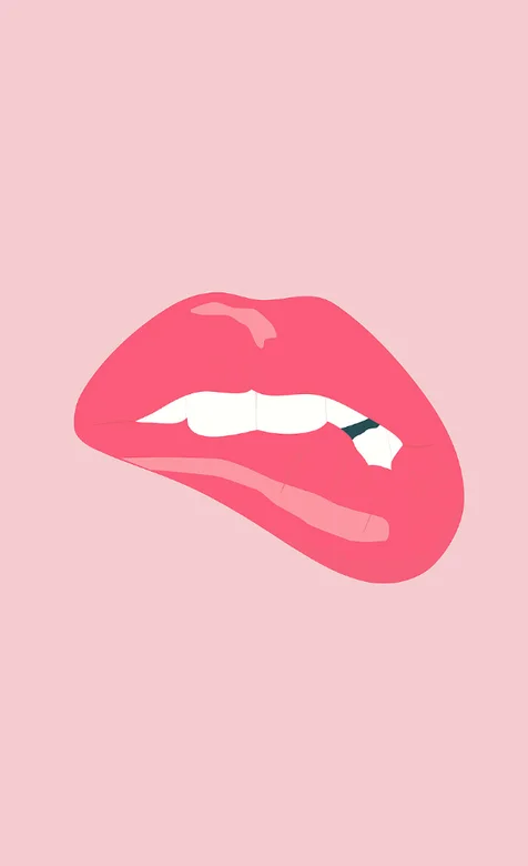 粉色的嘴唇三星手机壁纸