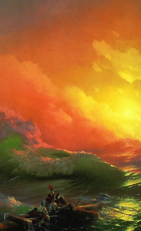 唯美的海洋油画手机壁纸