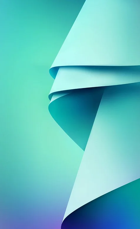 青色卷动创意手机壁纸下载