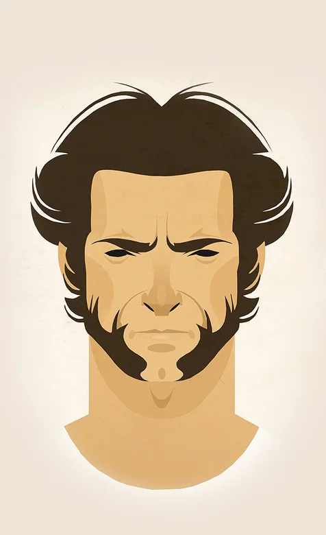 可爱的卡通金刚狼手机背景