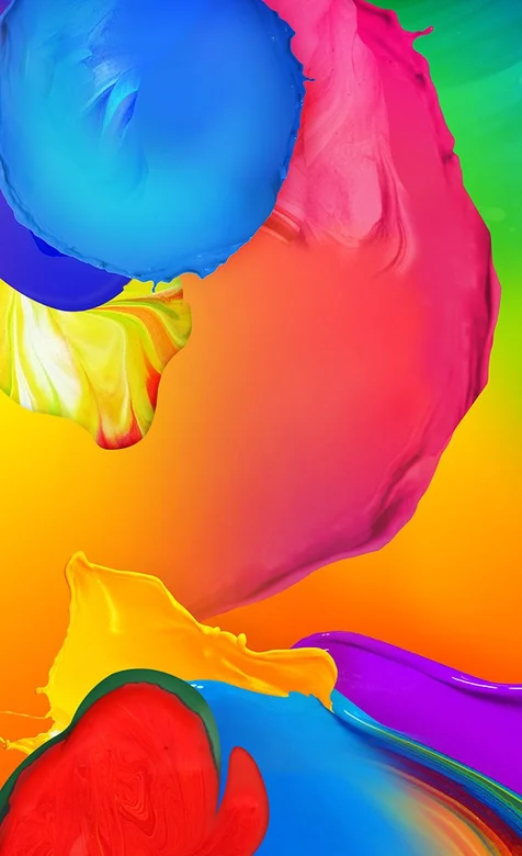 绚丽泼墨风格手机壁纸