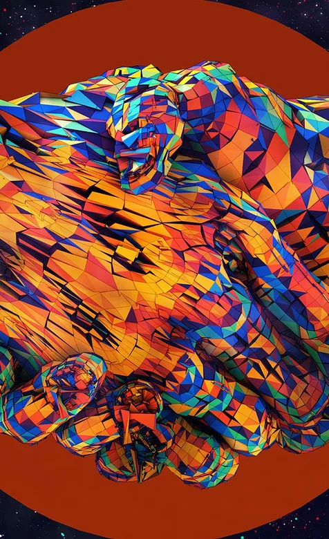 炫彩的握手创意手机背景