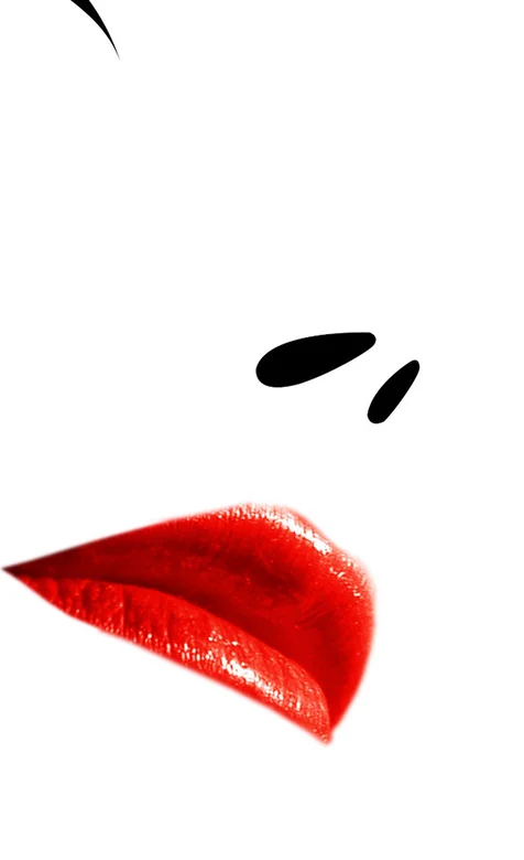 创意红唇简花手机桌面图片免费下载