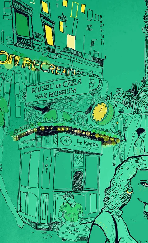 绿色背景风格手绘IOS壁纸下载-高清