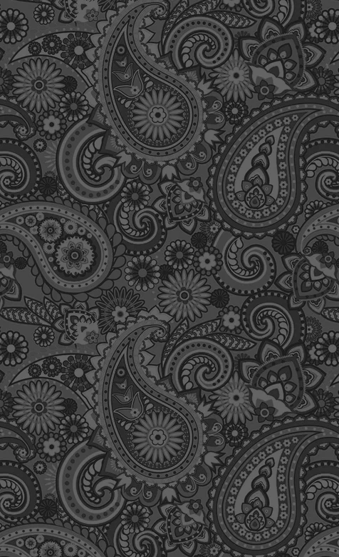 黑色精美的花纹手机背景图片
